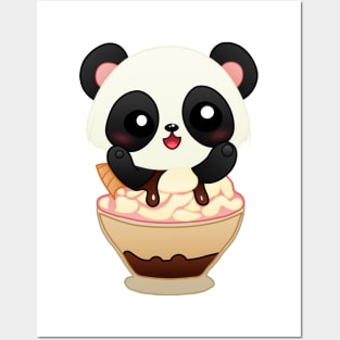 Sweet Panda Delight - Panda Ice Cream Posters and Art